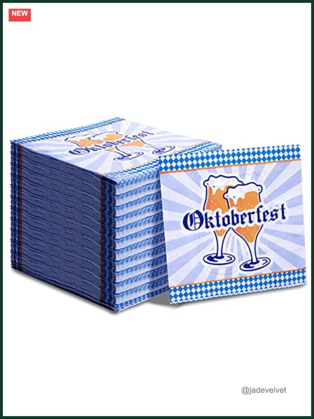 Oktoberfest Beverage Paper Napkins 100 Pack 13x13 Luncheon